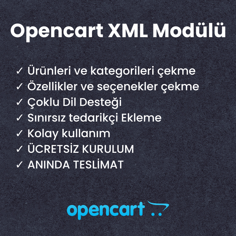 Opencart XML Modülü PRO