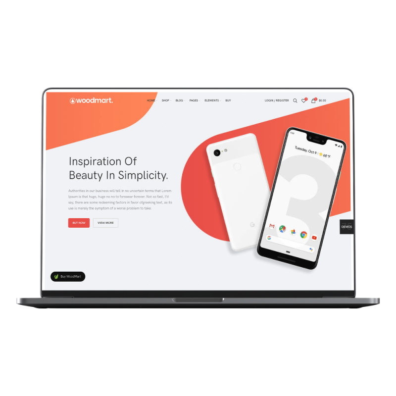 WoodMart Landing Gadget